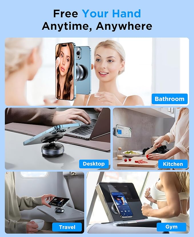 Ultra Strong Magnetic Car Phone Holder – 360° Adjustable Dashboard Mount