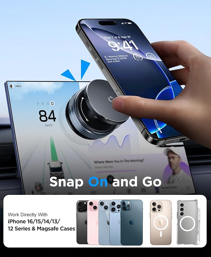 Ultra Strong Magnetic Car Phone Holder – 360° Adjustable Dashboard Mount
