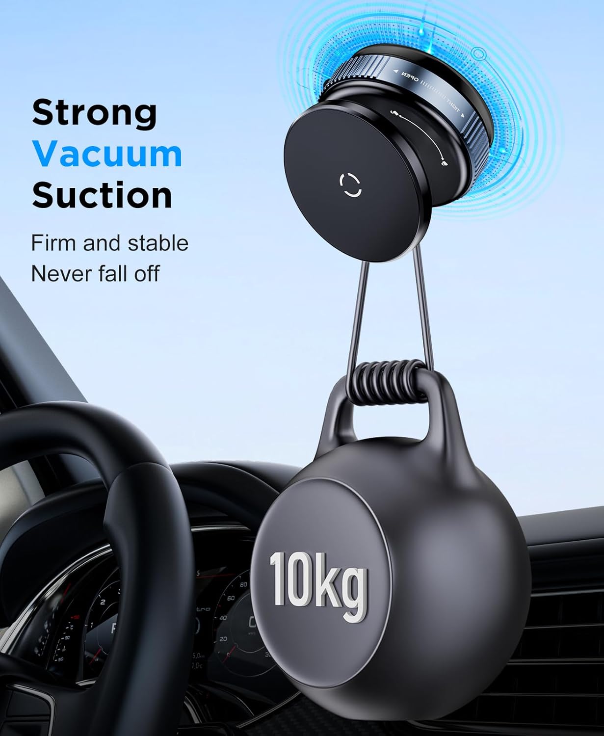 Ultra Strong Magnetic Car Phone Holder – 360° Adjustable Dashboard Mount
